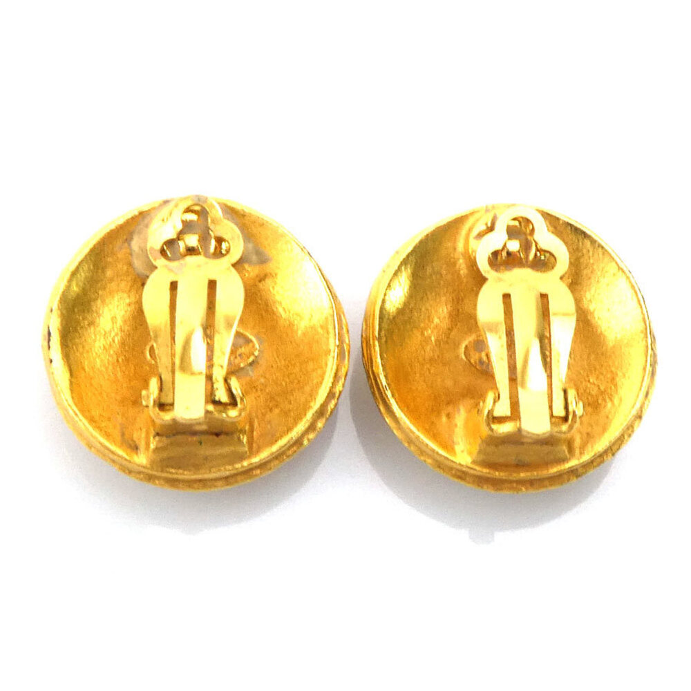 CHANEL Authentic Gold Logo Earrings - Picture 3 of 5